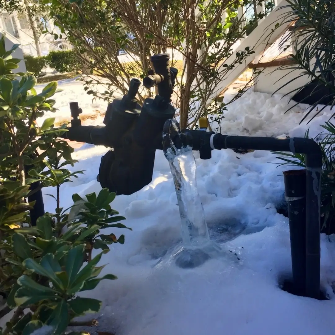 backflow freeze protection valve working during a freeze