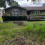 This is what a main water line leak in Goose Creek looked like before repairs.