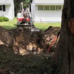 Replacing a sewer line in Hanahan, SC.