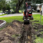 Replacing a sewer line in North Charleston, SC.