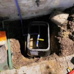Installing a whole house shut off valve below ground with box.