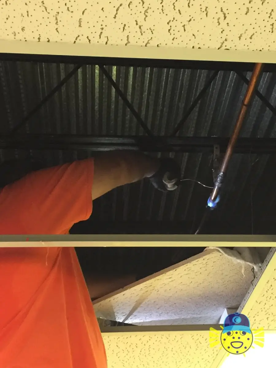 Copper pipe soldering and leak repair by Swell Guy Plumbing in North Charleston, SC.